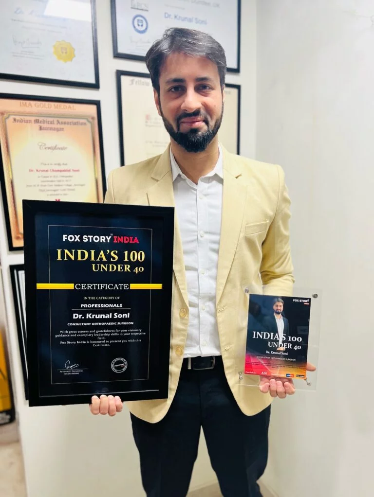 Dr. Krunal Soni - Fox Story india's 100 Under 40 Certificate